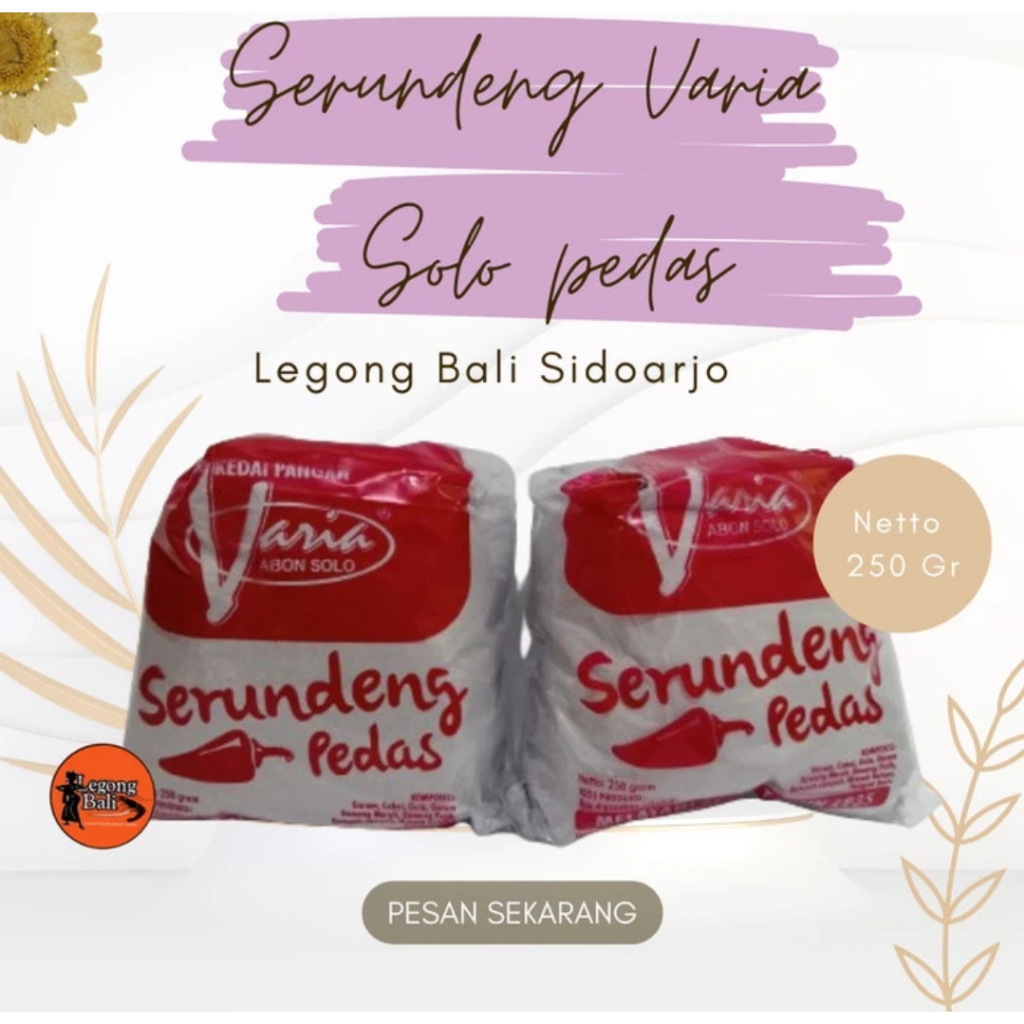 

SERUNDENG SRUNDENG VARIA SOLO/PEDAS/250 Gr / KHAS SOLO