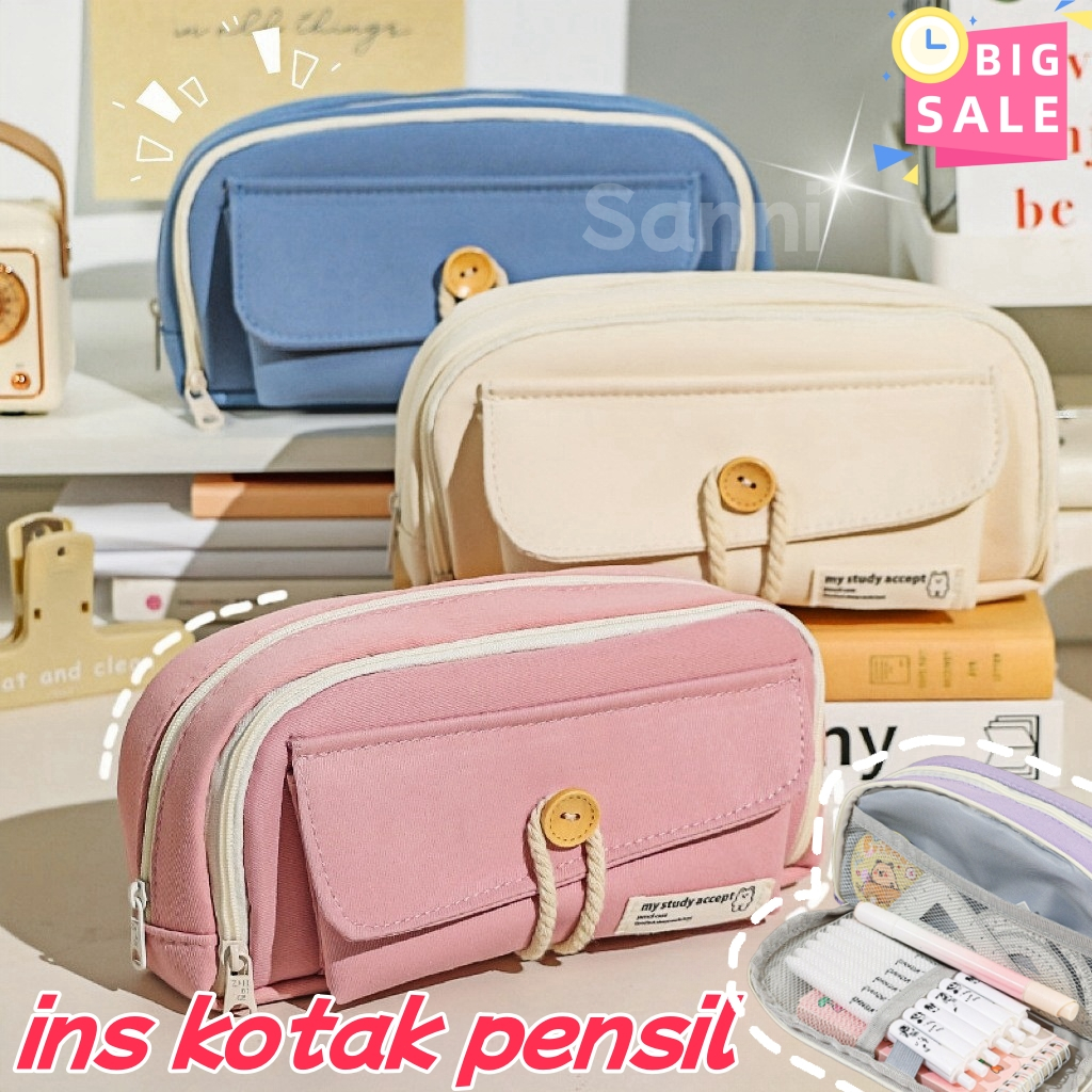 

[Ready] Pencil Cases Large kotak pensil aesthetic pencil case large lucu stationery organizer Tempat pensil Creative Oxford multifungsi tas perlengkapan Student Stationery Organizer School Supplies