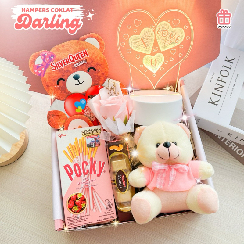 

Hampers Snack Box Valentine Gift Set Cokelat Silverqueen Beruang Hadiah Ulang Tahun Anniversary DARLING NEW
