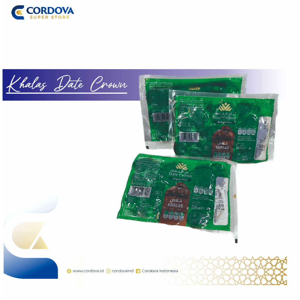 

Kurma Date Crown Khalas 250grm Kualitas Original Vacuum Oleh-oleh Umroh Haji | Cordova Super Store