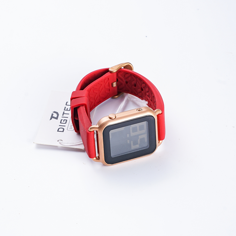 Jam Tangan Wanita Digitec Digital Rubber Merah