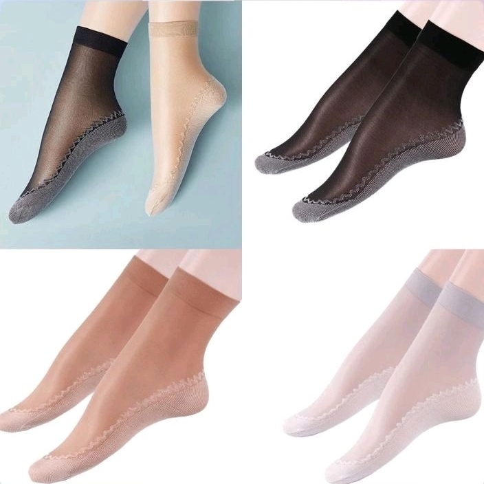 Kaos Kaki Pendek Sock Motif Transparan Wanita Kaos Kaki Pendek Wanita
