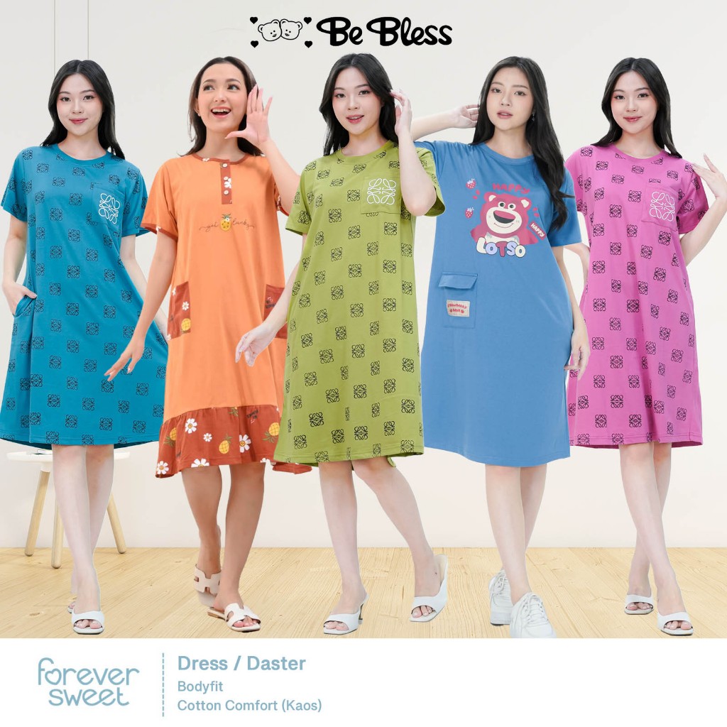 FOREVER SWEET | Dress / Daster Dewasa Bodyfit Wanita Remaja ABG Kekinian OOTD Fashion Kaos