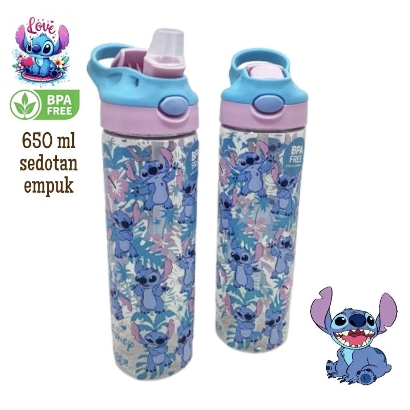 botol minum anak Stitch sedotan