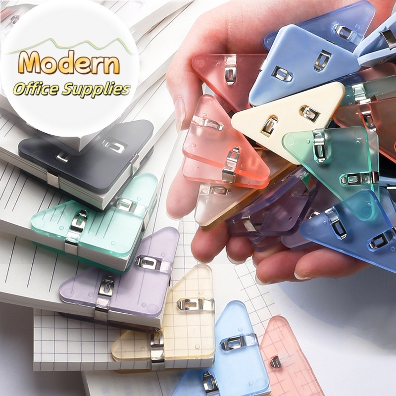 

Paper Clip Segitiga Warna-Warni – Penjepit Sudut Buku & Kertas Akrilik | Klip Plastik Lucu untuk Sekolah & Kantor