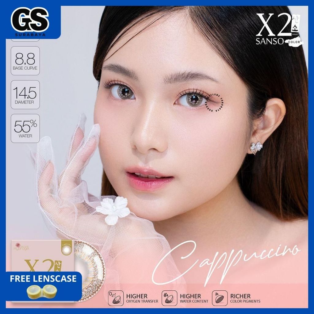 SOFTLENS X2 SANSO COLOR 14.5MM NORMAL & MINUS (-0.50 S/D -10.00) BY X2 / SOFTLENS PREMIUM X2 SANSO /