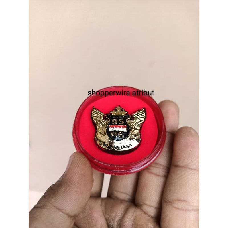 Jual pin pdh angkatan bintar polri IKABHAMAS premium logam kuningan sepuh lapis emas