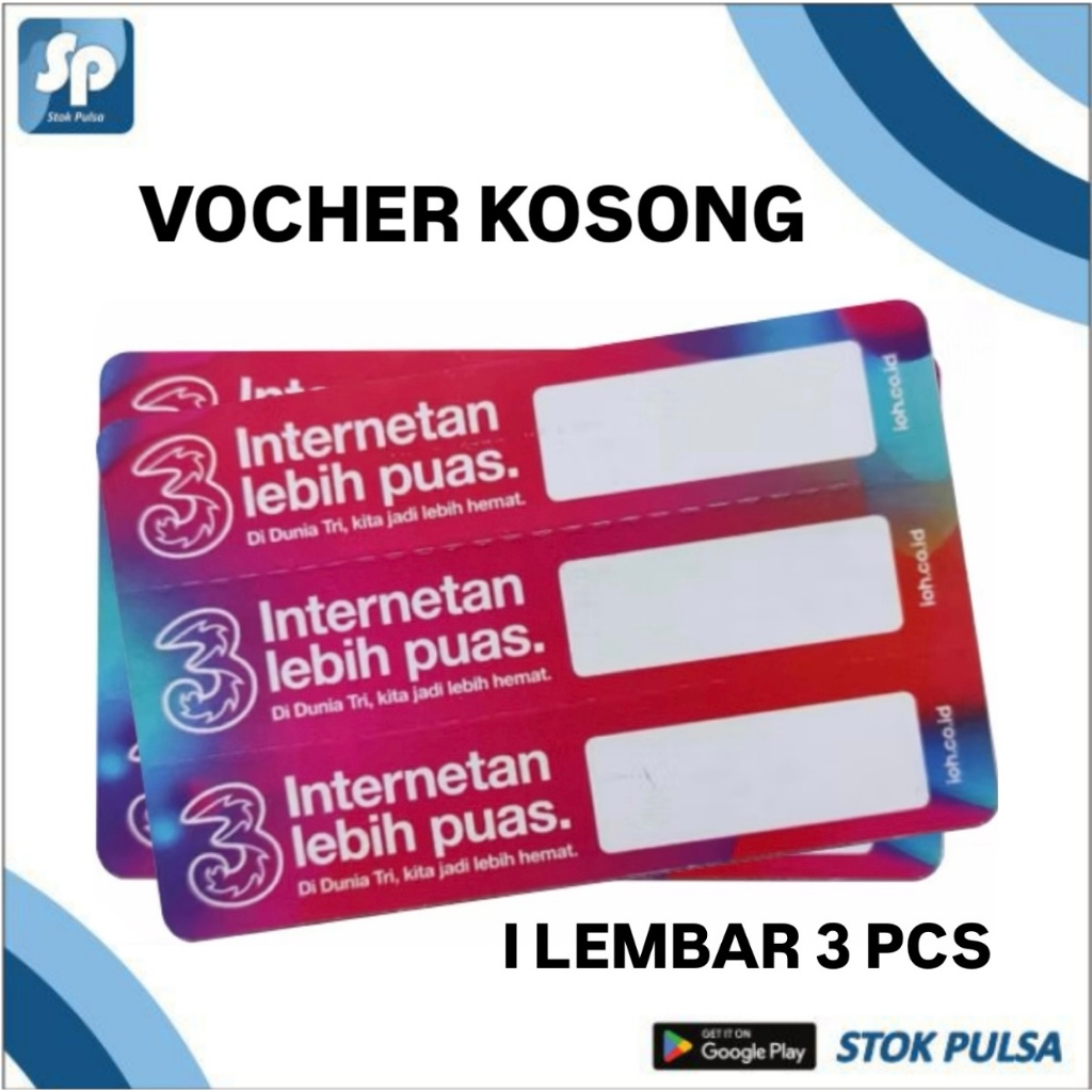 Voucher Kosong Tri  - Voucher Kosong Three