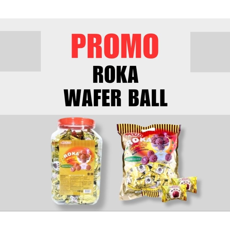 

PROMO Makanan Apollo Roka Toples, Roka Wafer Ball 50, Roka Wafer 70