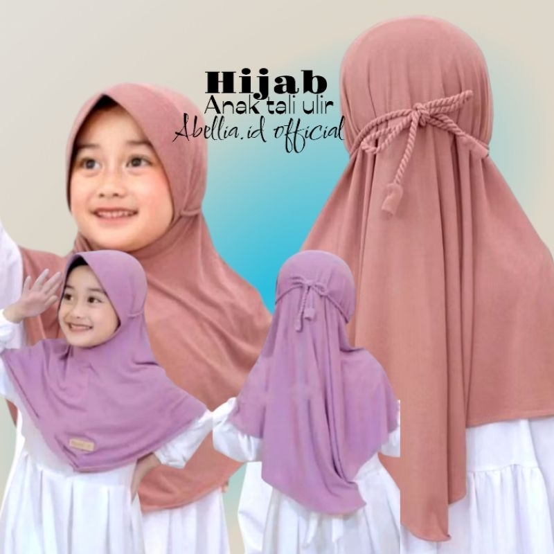 hijab instan/hijab anak uril/bergo ropel anak tali tambang