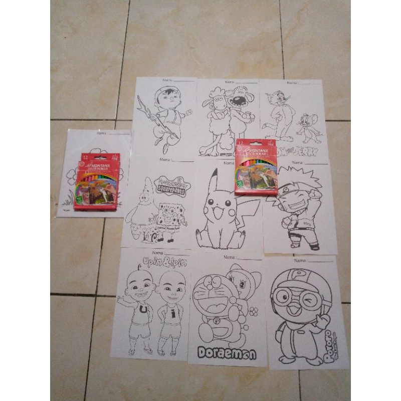 

Mewarnai Kertas Hvs A5 20pcs Random Bonus Pensil Warna 12pcs