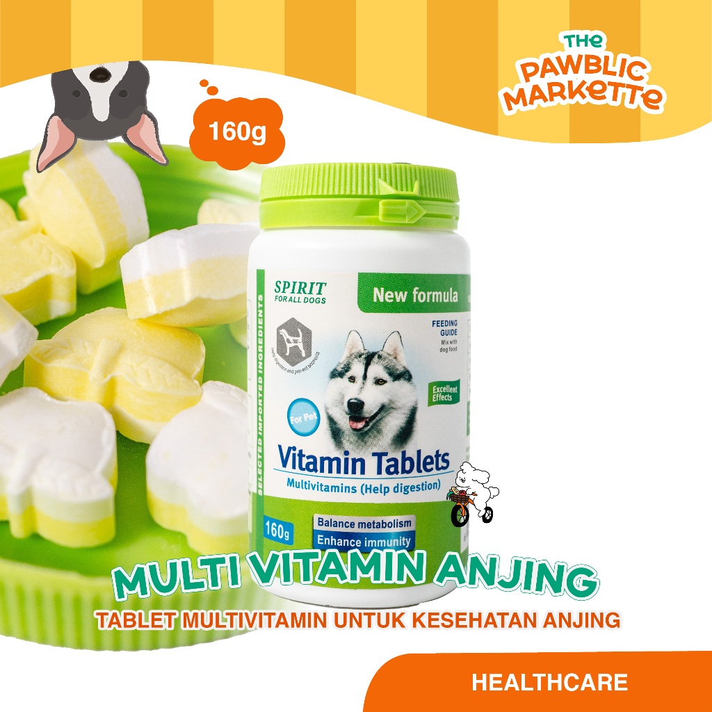 Spirit Multi Vitamin Anjing ISI 150 tablet  / Vitamin Imun Anjing / Vitamin Meningkatkan Nafsu Makan