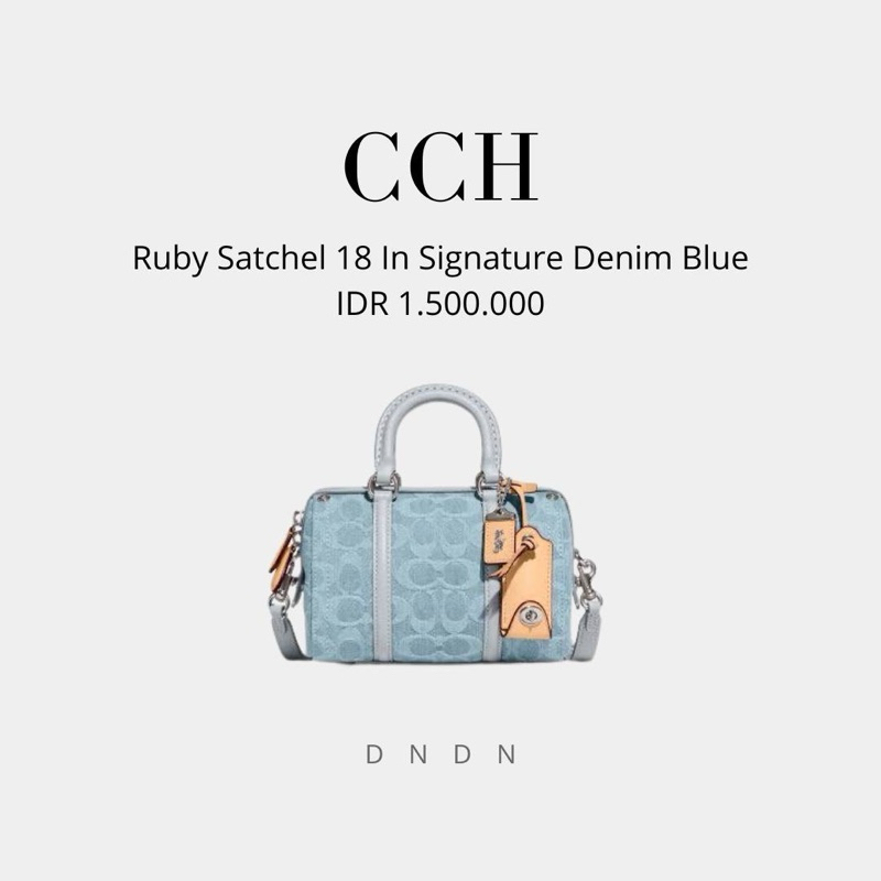 Ruby Satchel 18 In Signature Denim Blue