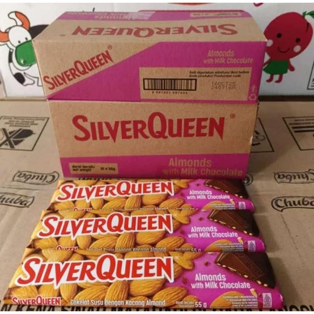 

Silverqueen Coklat Almond Cashew 55Gram MILK CHOCOLATE Silver Queen ED 2026