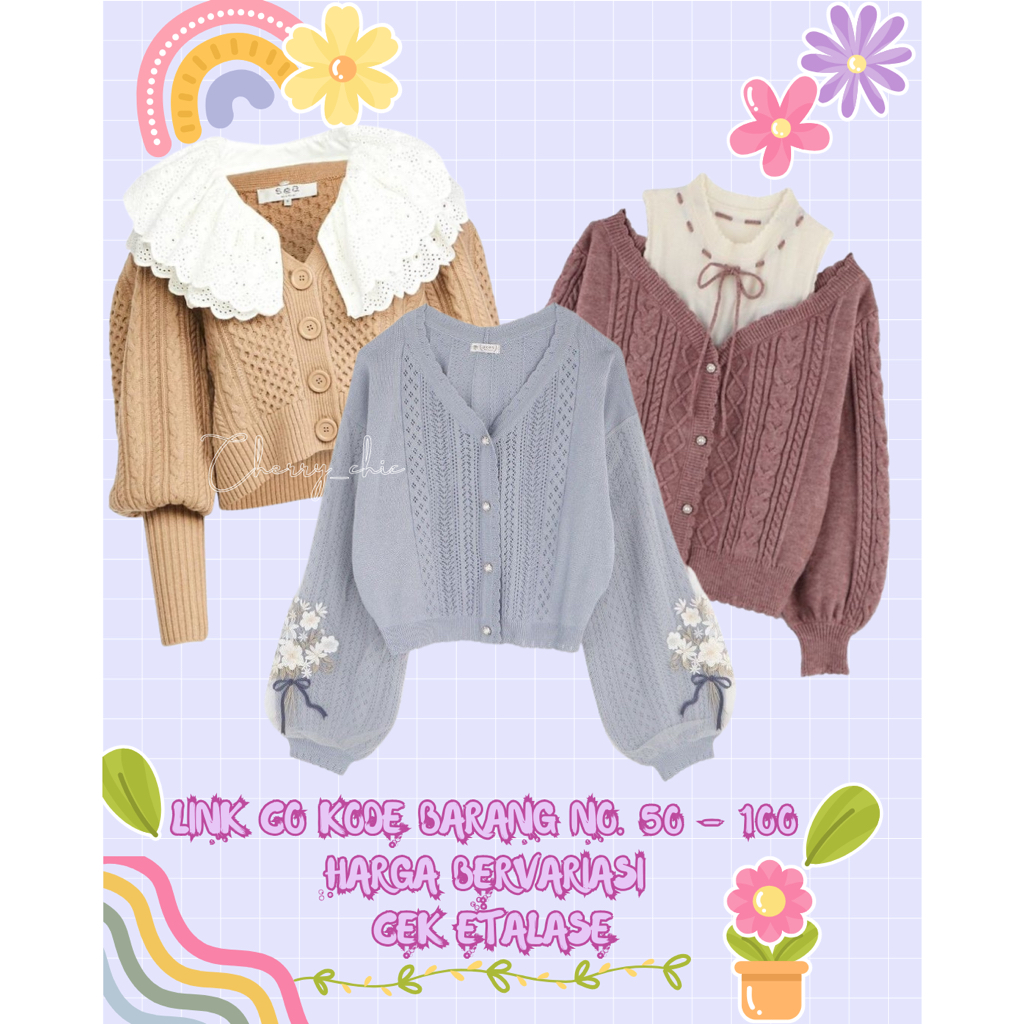 BAJU WANITA KARDIGAN VEST RAJUT