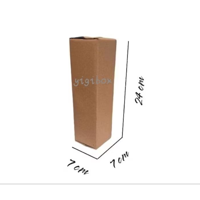 

Kardus Karton Box Ukuran 7x7x24 CM.... ST Single Wall Polos Untuk Packing Souvenir dll