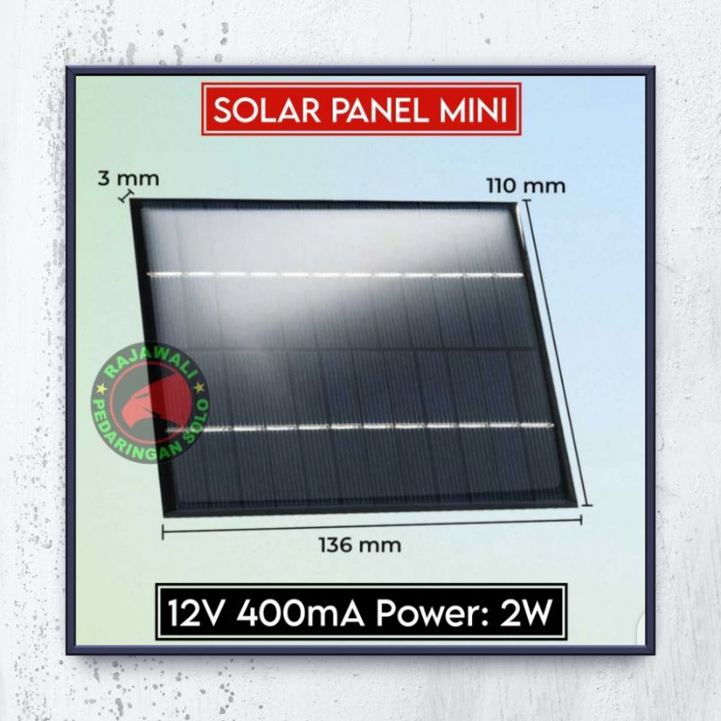 MINI SOLAR PANEL 12V 400mA PANEL SURYA MINI UNTUK PRAKTIKUM