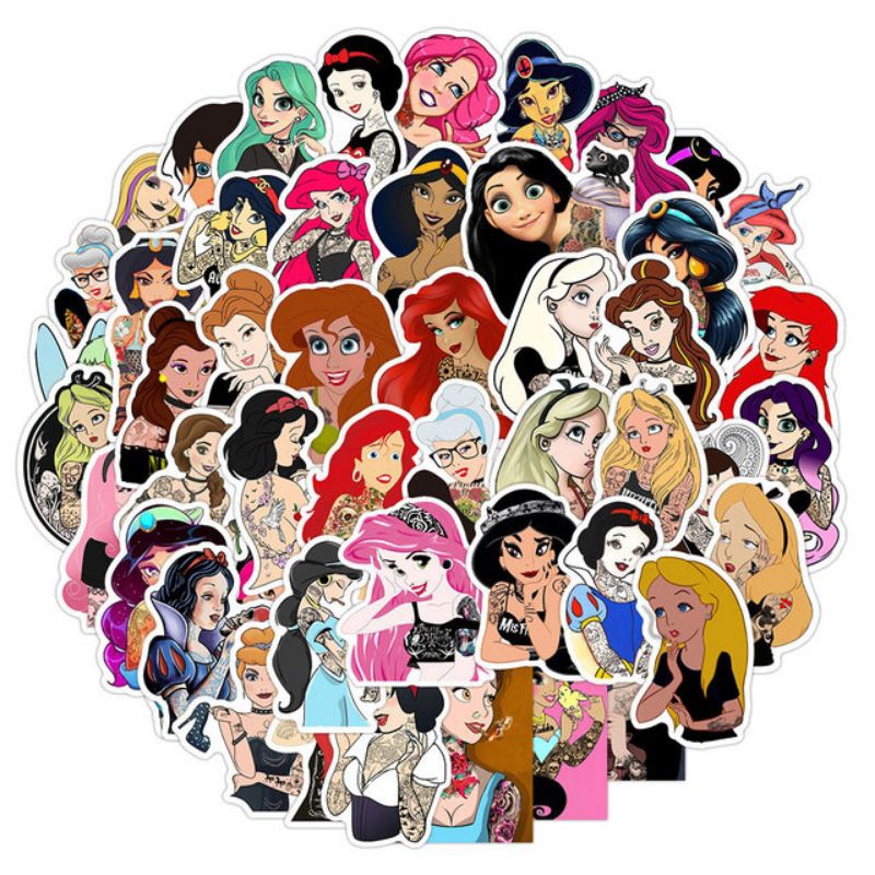 

COD Stiker Karakter Disney Stiker Princess Stiker Kotak makan stiker dinding murah