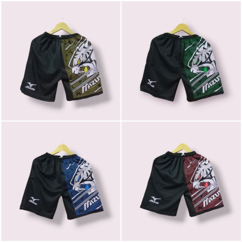 celana pendek kolor motif sport badminton