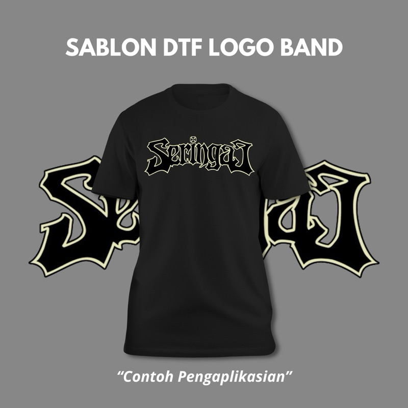 Sablon Dtf Logo Band indie Seringai Stiker Dtf Setrika prees estetik