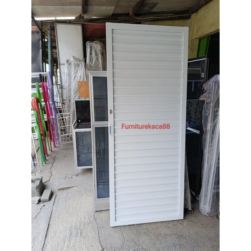Pintu Sliding Aluminium Lengkap rel dll