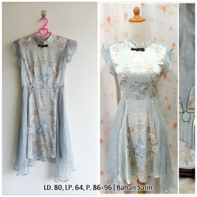 Cheongsam Dress Remaja CNY Pesta