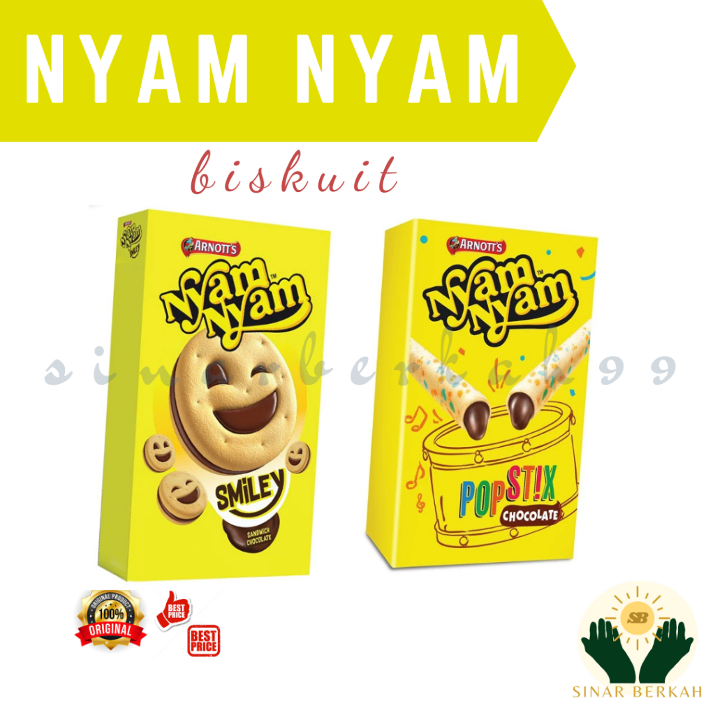 

Nyam Nyam Biskuit Coklat Popstix // Smiley