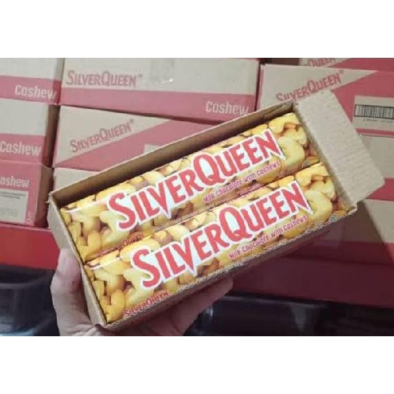 

RB Promo coklat silverqueen BESAR murah 55gr 1 box mede almond isi 10ps