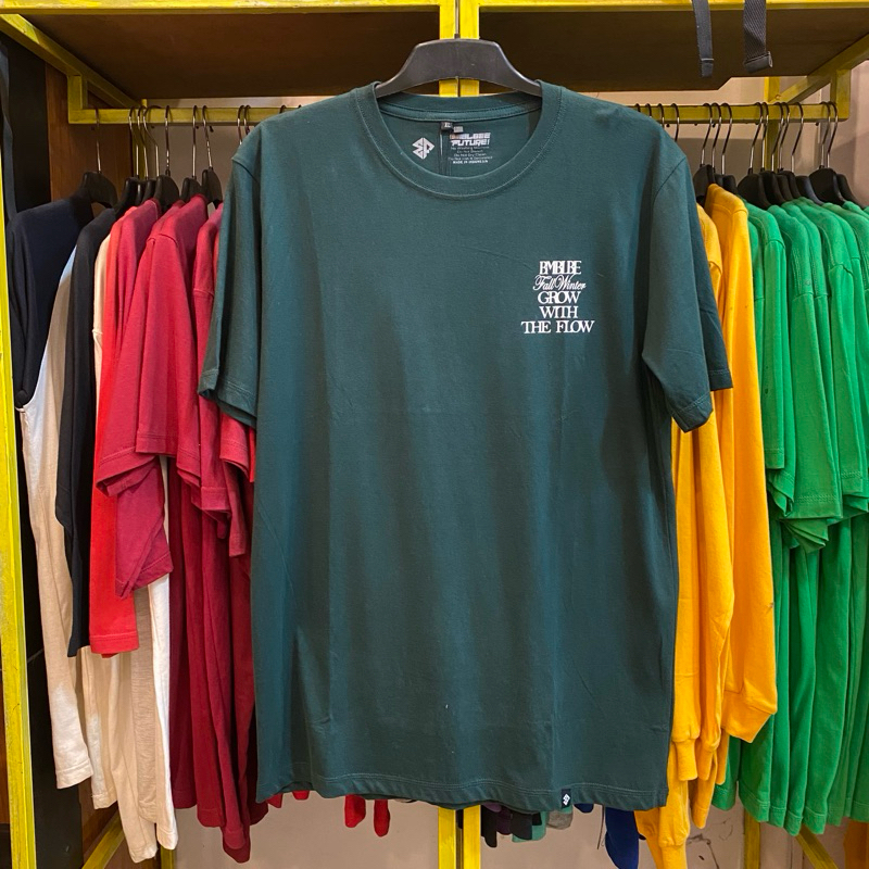 bmblbee tshirt fall - hijau botol / kaos pria