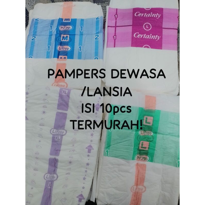 PAMPERS DEWASA /LANSIA ISI10pcs PEREKAT DAN CELANA