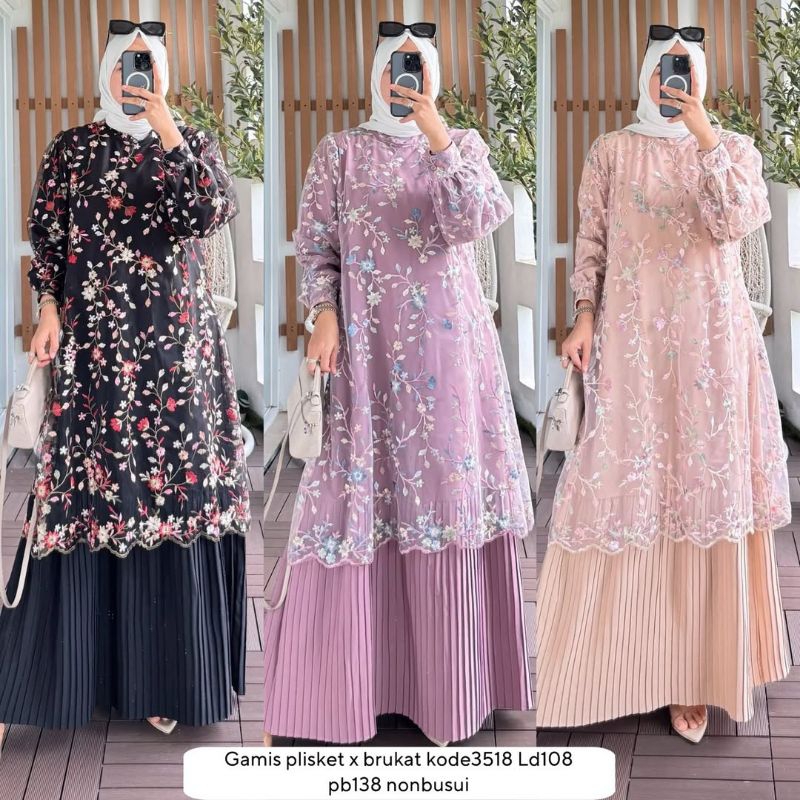 Baju Kondangan/Gamis Kondangan/Gamis Lebaran/Baju Lebaran/Gamis Pesta/Gamis Viral/Gamis Busui/Luna D