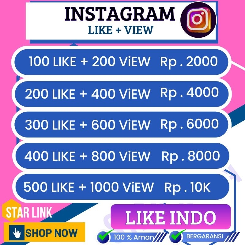 Instagram Like Indonesia Bonus View