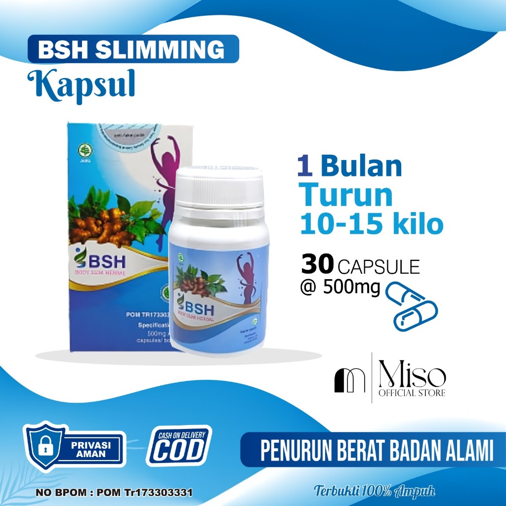 Obat Diet Slimming Capsule Herbal Pelangsing Strong BSH BPOM HALAL