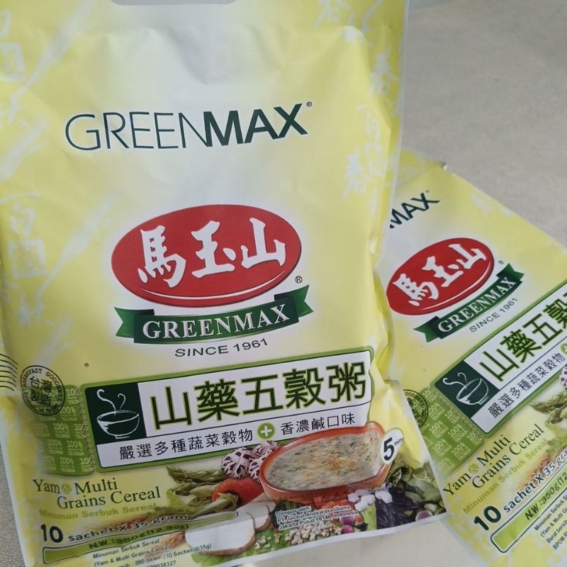 

GREENMAX Yam & Multi Grains Cereal @35gr (ASIN) bubur sehat biji bijian