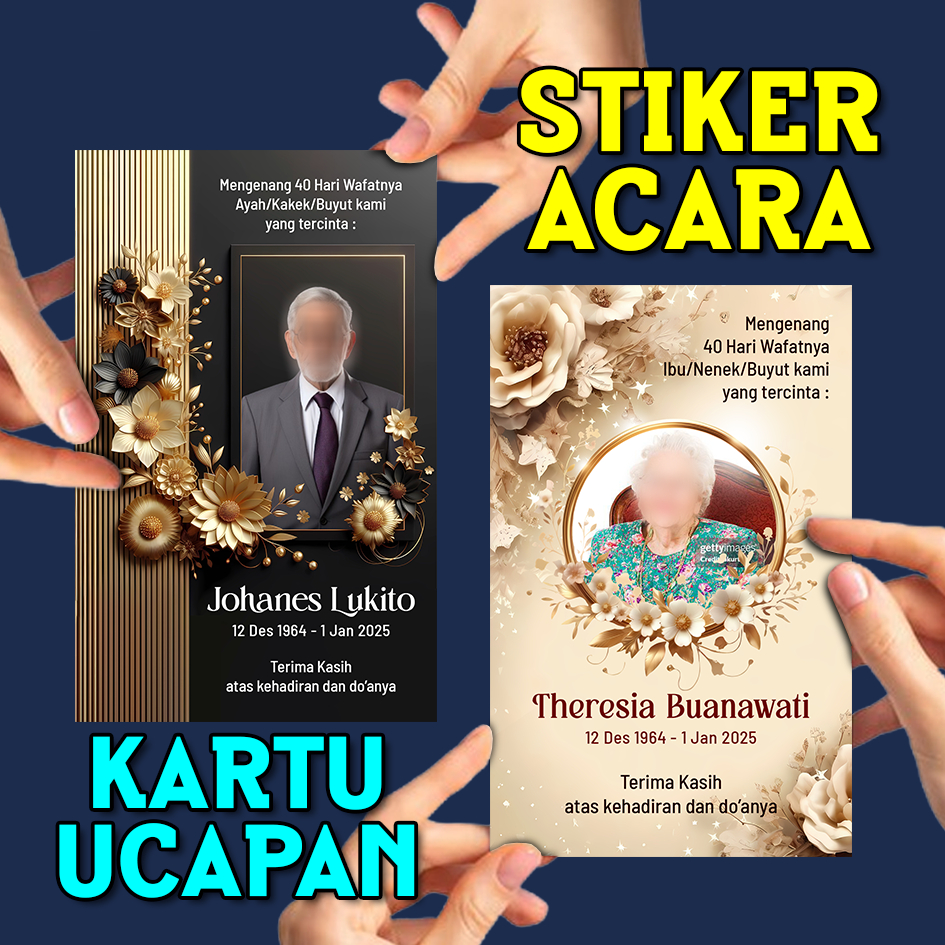 

STIKER LABEL HAMPERS - KARTU UCAPAN ACARA MENGENANG 7 40 100 1000 HARI NUJUH NYATUS NYEWU YASINAN TAHLIL KIRIM DOA LEBEL KOTAK NASI KARDUS NASI BINGKISAN BOX KUE KEMASAN SNACK