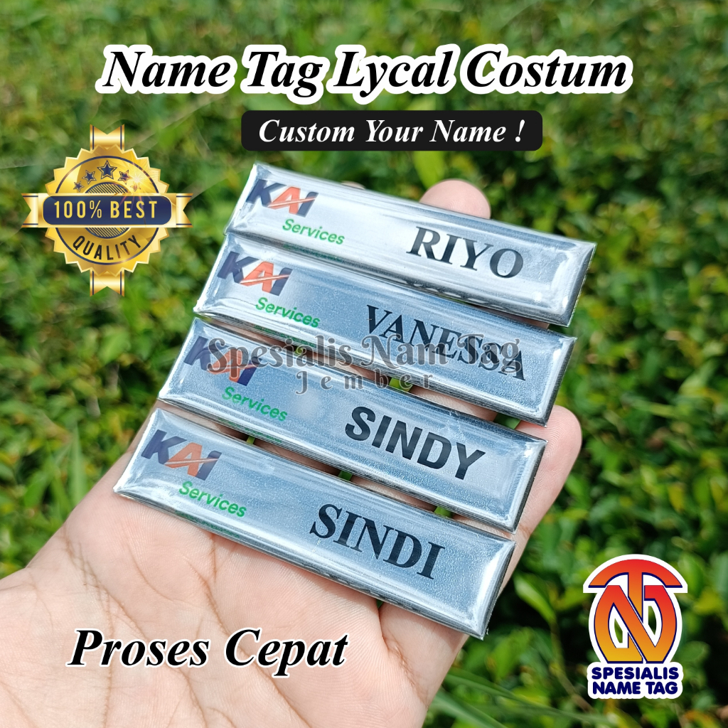 

Name Tag KAI Kereta Api Indonesia Name tag SILVER Nama Dada Nametag Papan Nama dada nama dada Akrilik Resin Peniti Magnet