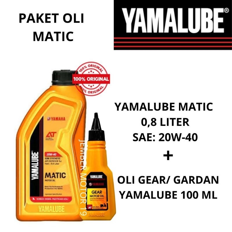 PAKET OLI YAMALUBE MATIC 800 ML + OLI GARDAN YAMALUBE 100 ML ORIGINAL