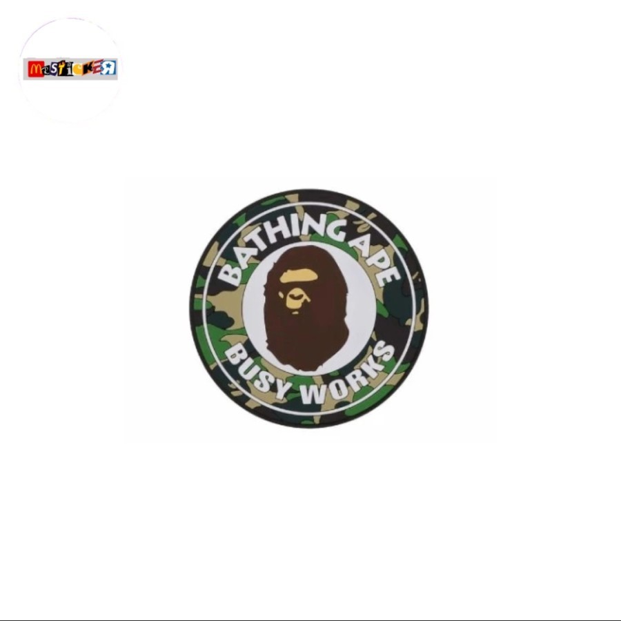 

sticker Bathing Ape Busy Works logo rounded stiker bape