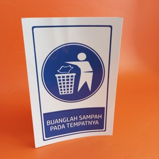 

Stiker Buanglah Sampah Pada Tempatnya vinyl laminasi glossy