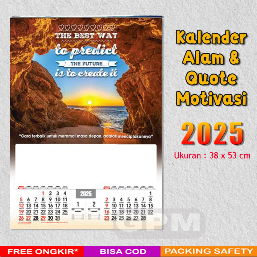 

Obral Kalender Dinding 2025 | Ukuran besar | 38x54cm | Masjid, Ka'bah, Pemandangan, Kaligrafi, Regional, Anak