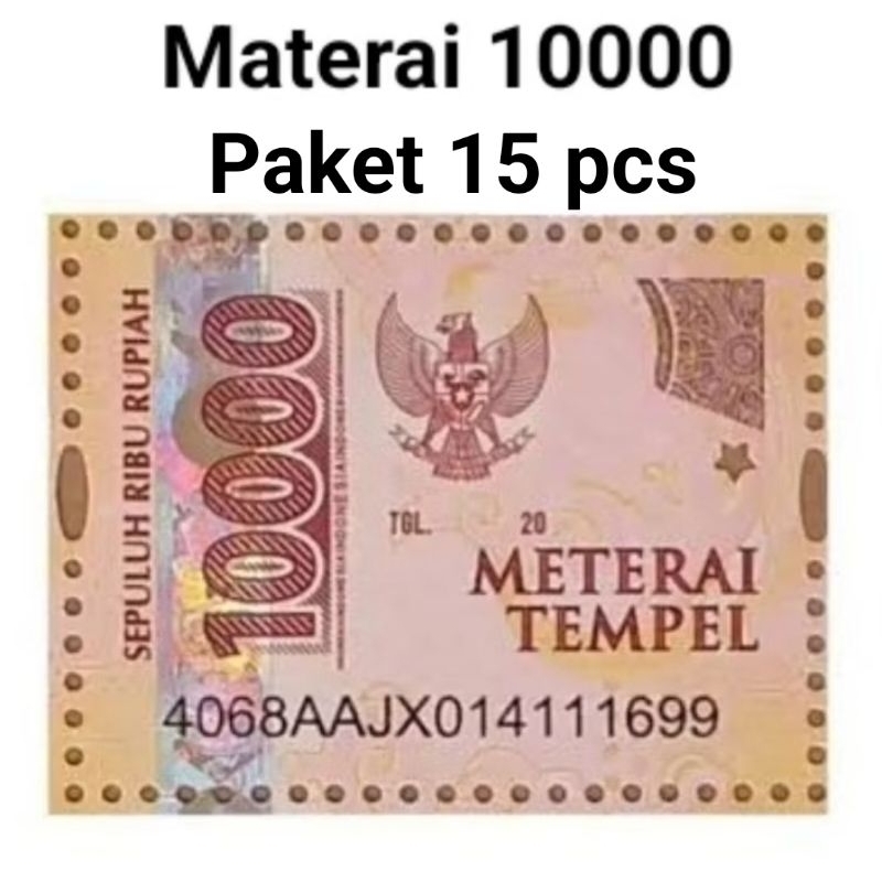 

Materai 10000 Paket 15 pcs