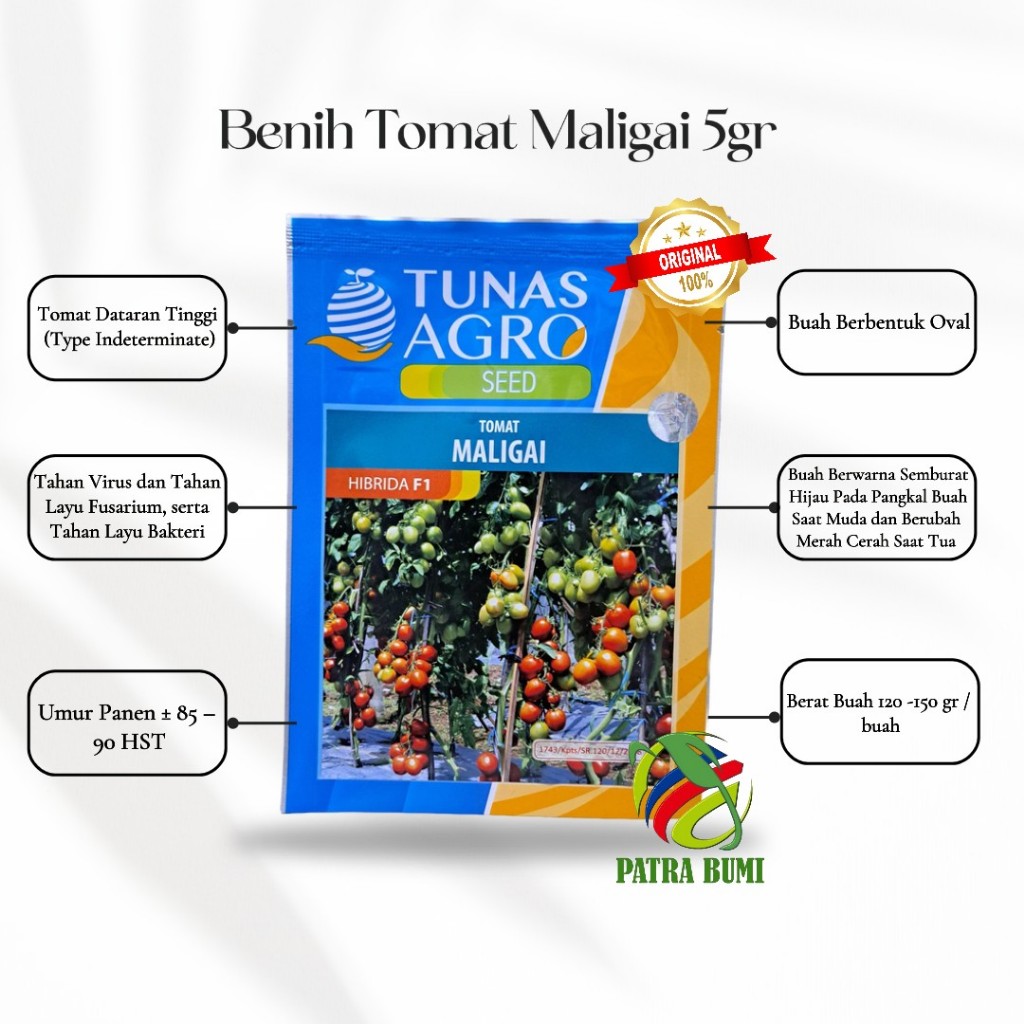 BENIH TOMAT MALIGAI 10GR TUNAS AGRO