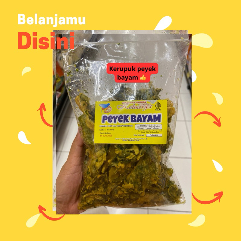 

kerupuk Peyek bayam gurih