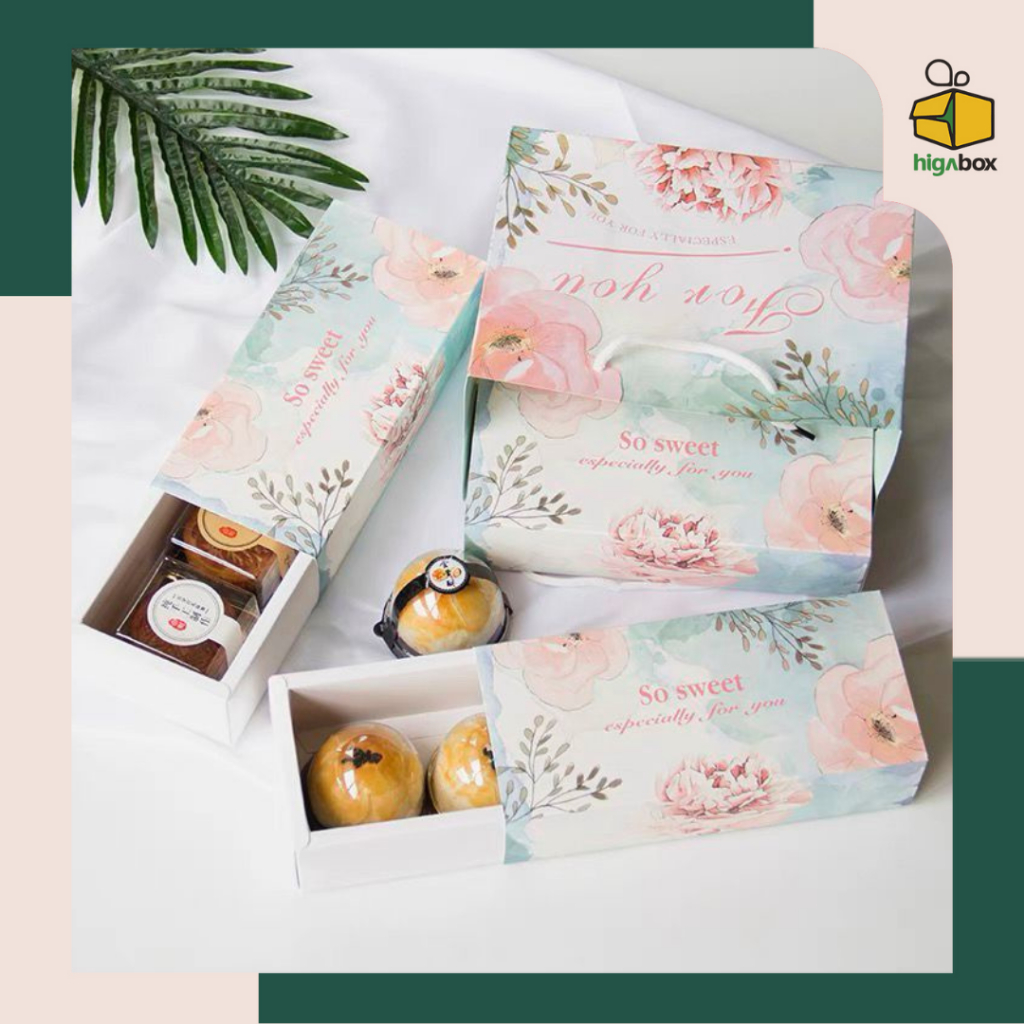 

Paper bag Box Set Motif Bunga Giftbox set Hampers | BB01 - AA08