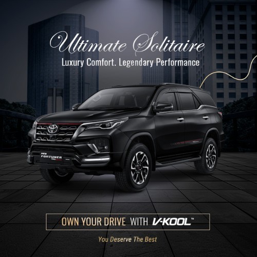 Kaca Film V-KOOL Ultimate Solitaire Package TOYOTA FORTUNER Depan VK30