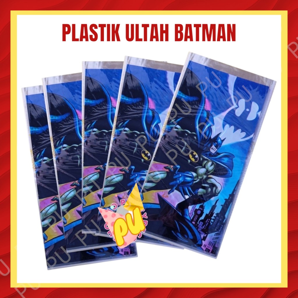 Plastik Ulang Tahun BATMAN isi 10 / Plastik Ultah Anak Batman Begins