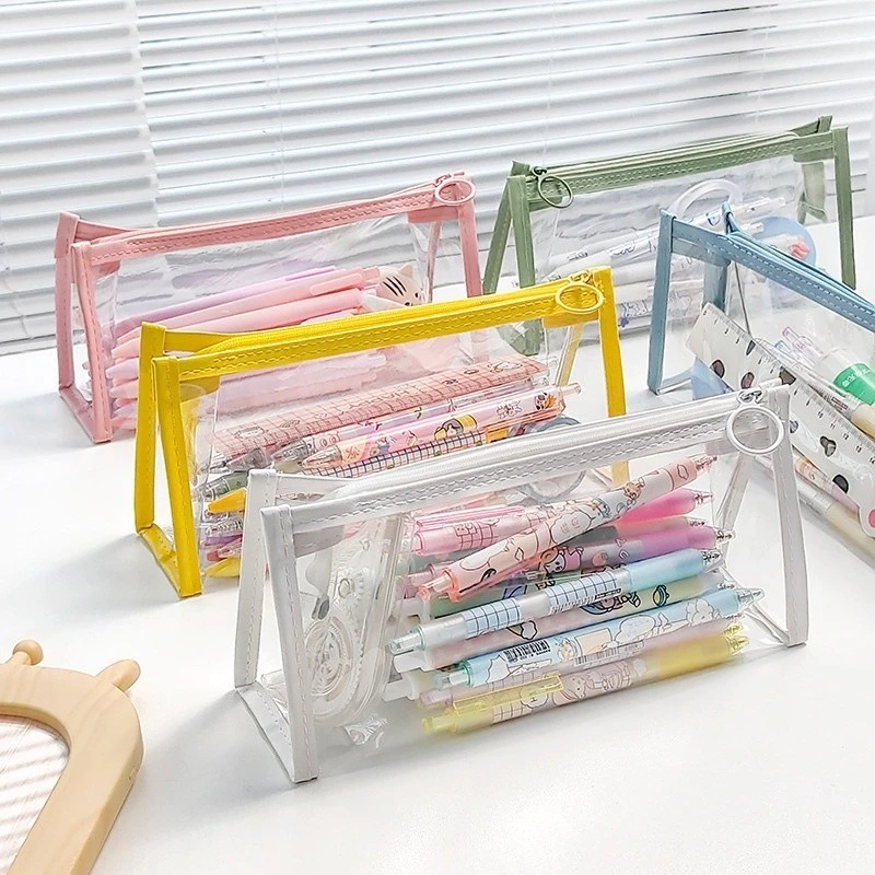

Tempat pensil transparan kotakpensil aesthetic korean pen pouch lucu stationery organizer pencil case large alat tulis sekolah kuliah