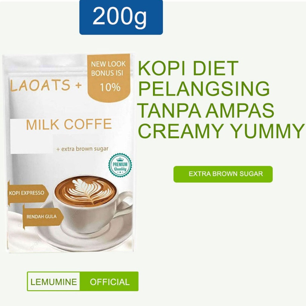 

Kopi Bubuk Murni Pelangsing Badan Penurun Berat Badan Susu Low Fat Rendah Lemak Minuman Diet Pelangsing Badan Laoats