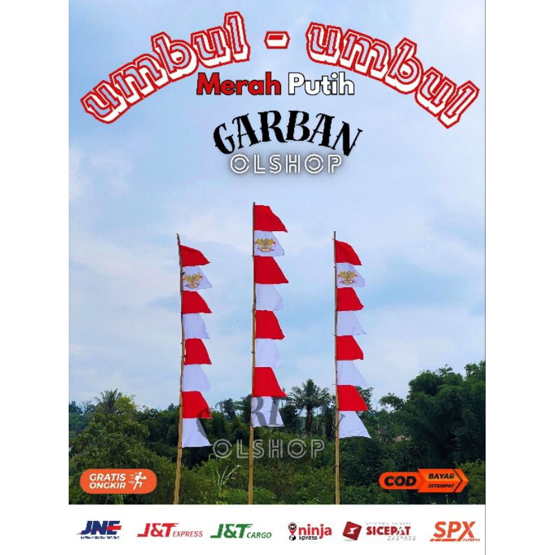 Umbul umbul gergaji merah putih (1kodi)