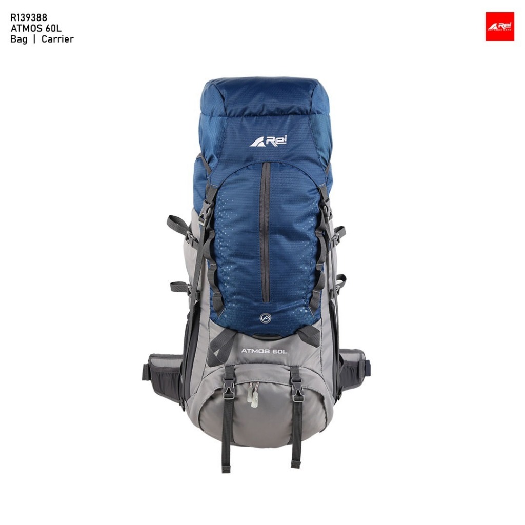 TAS GUNUNG CARRIER REI AREI ATMOS 60L + RAINCOVER
